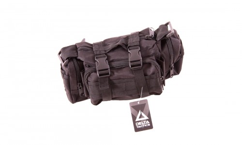 BELT/SHOULDER STRAP BAG MULTIPURPOSE BLACK DELTA TACTICS