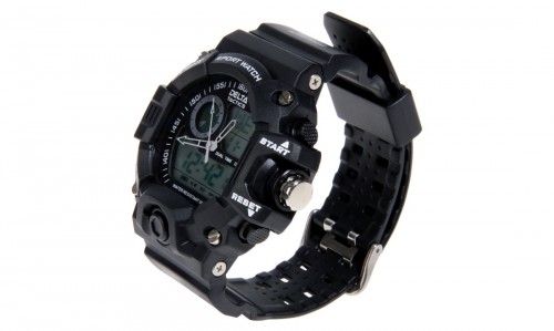 ANALOG AND DIGITAL TACTICAL WATCH BLACK DELTA TACTICS